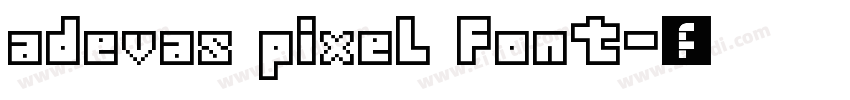 adevas pixel font字体转换